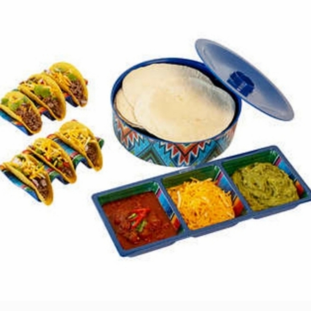 Prepara 6pc Melamine Taco Serving Set